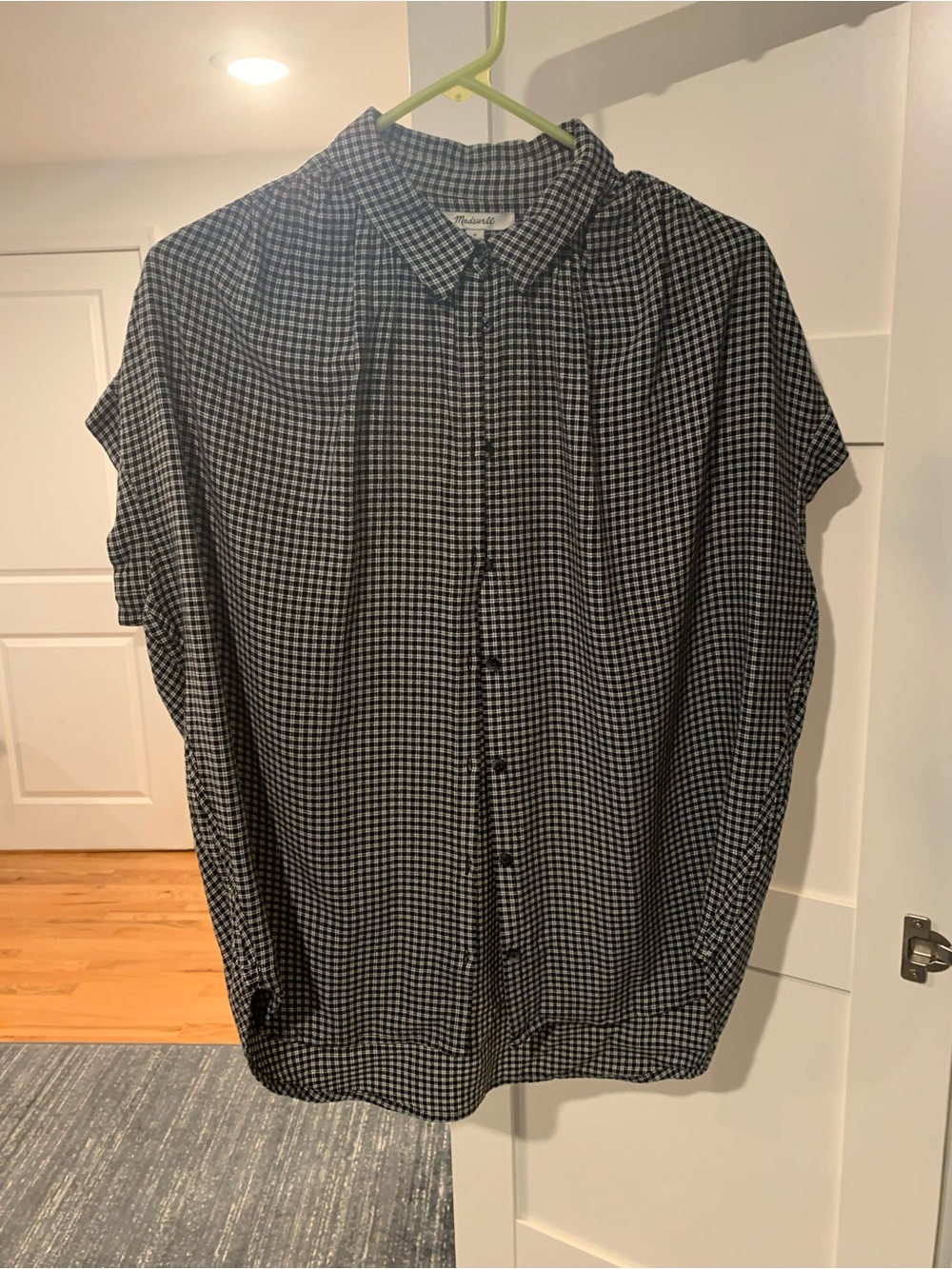 Madewell Central Shirt, Black and White Gingham Short-Sleeve Button-Down